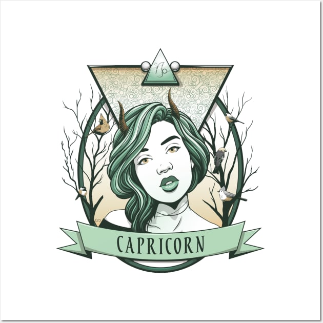 Capricorn Wall Art by redappletees